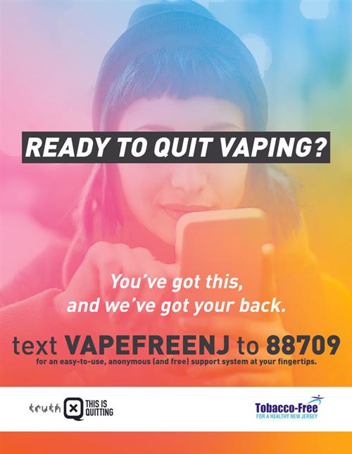 Text VAPEFREENJ to 88709 